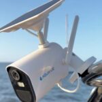 Solace 4G camera on a boat with the ocean behind